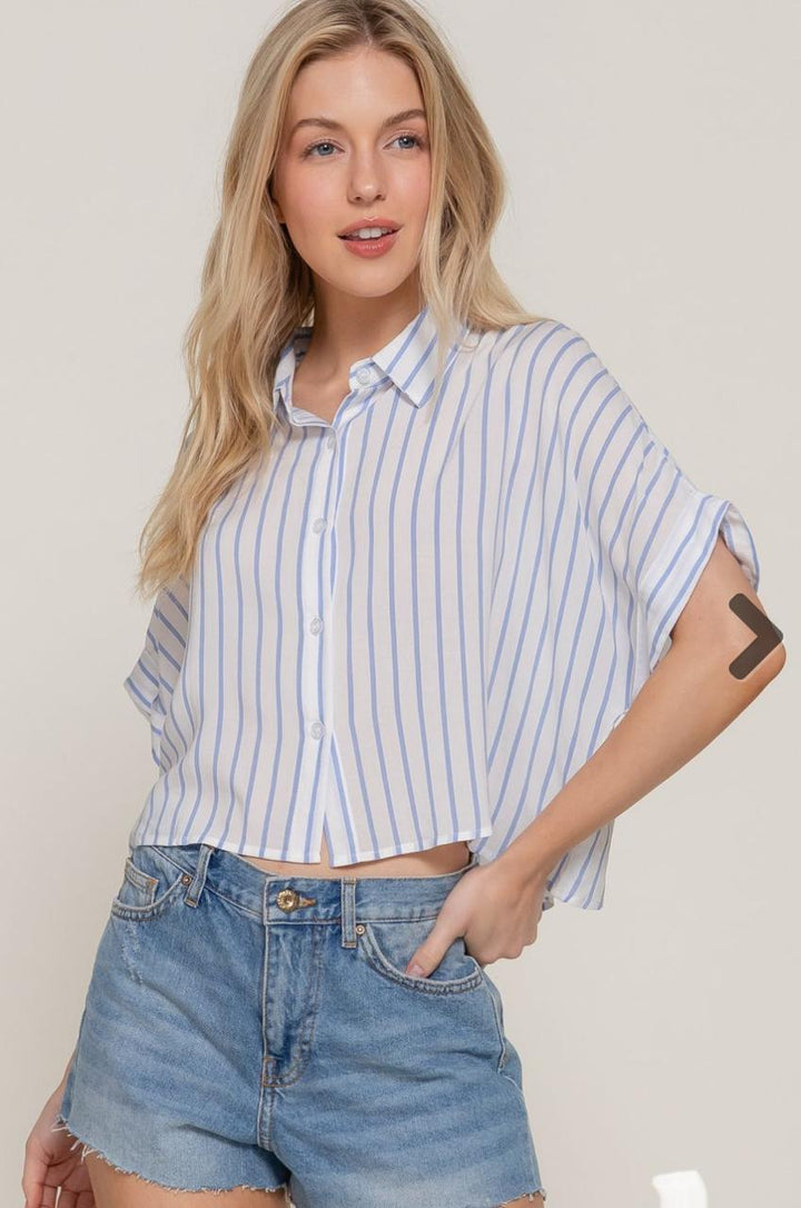 BLUSA A RAYAS PARA MUJER