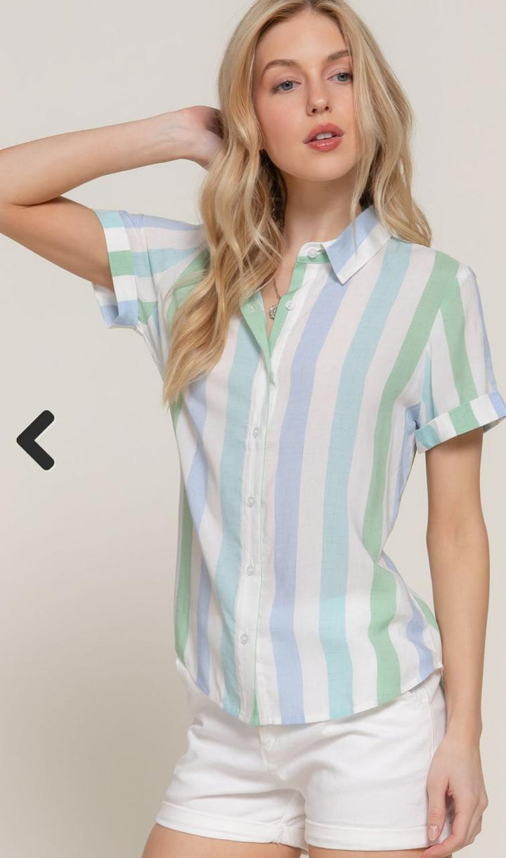 BLUSA PARA MUJER A RAYAS FRESCA