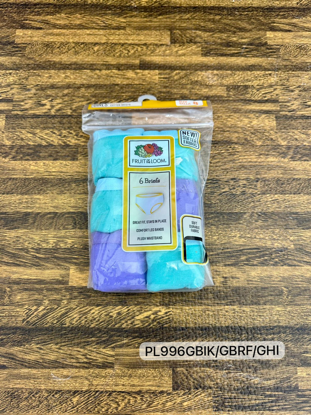 FRUIT OF THE LOOM GIRLS 6 PANTY EN 1, PAQUETE