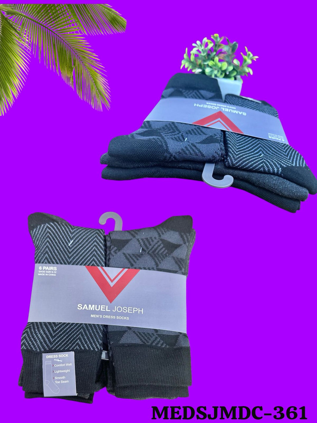 MEDIA SAMUEL JOSEPH DE VESTIR SOCKS 6 PK