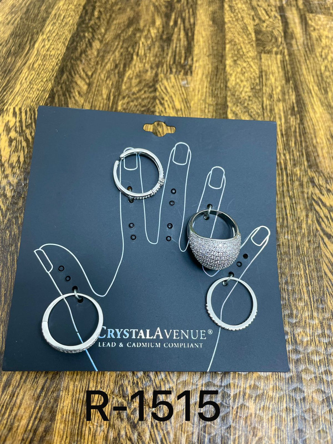 JUEGO DE ANILLOS CRYSTAL AVENUE