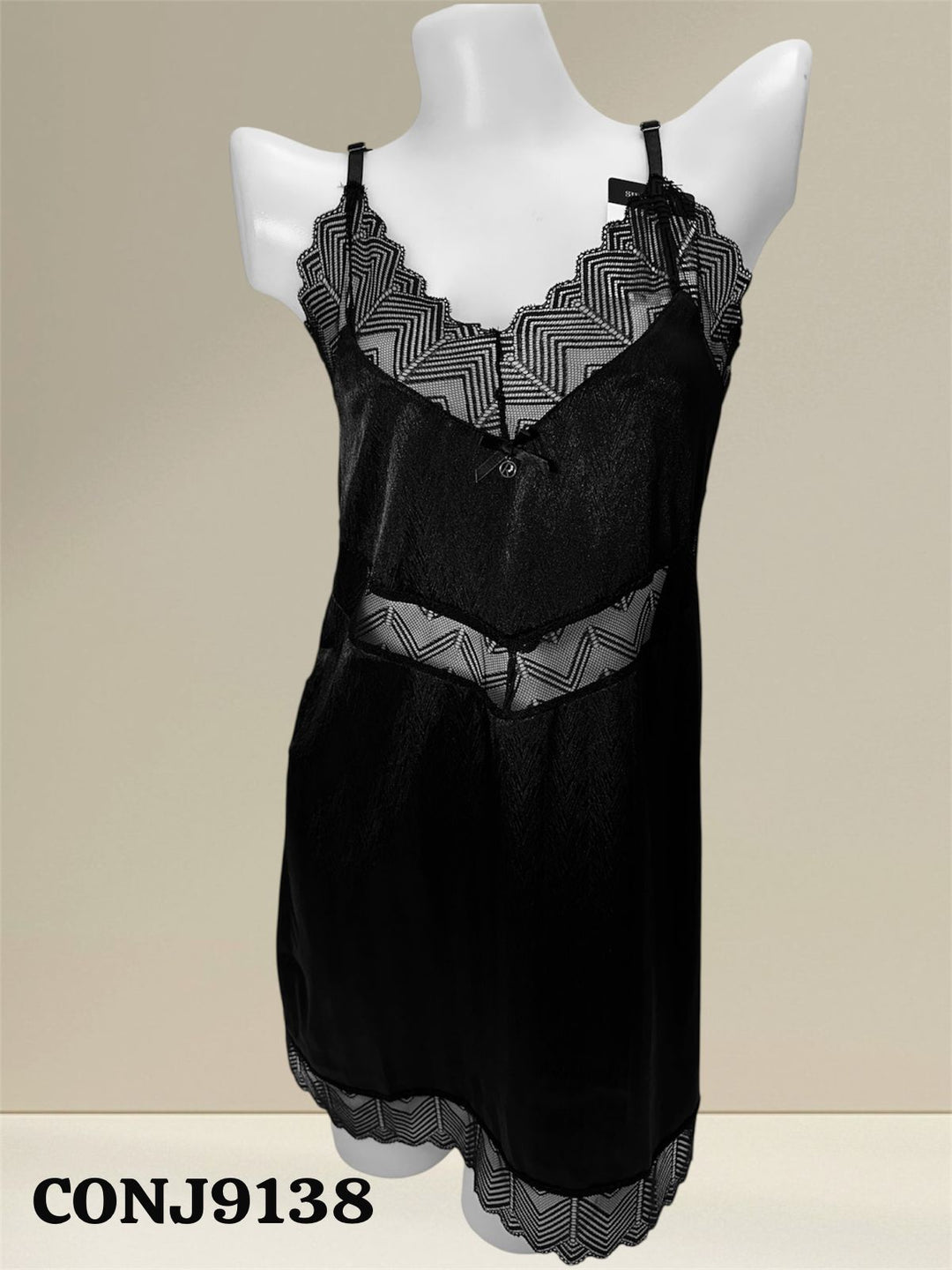 RACHEL LACE PANELED BABYDOLL