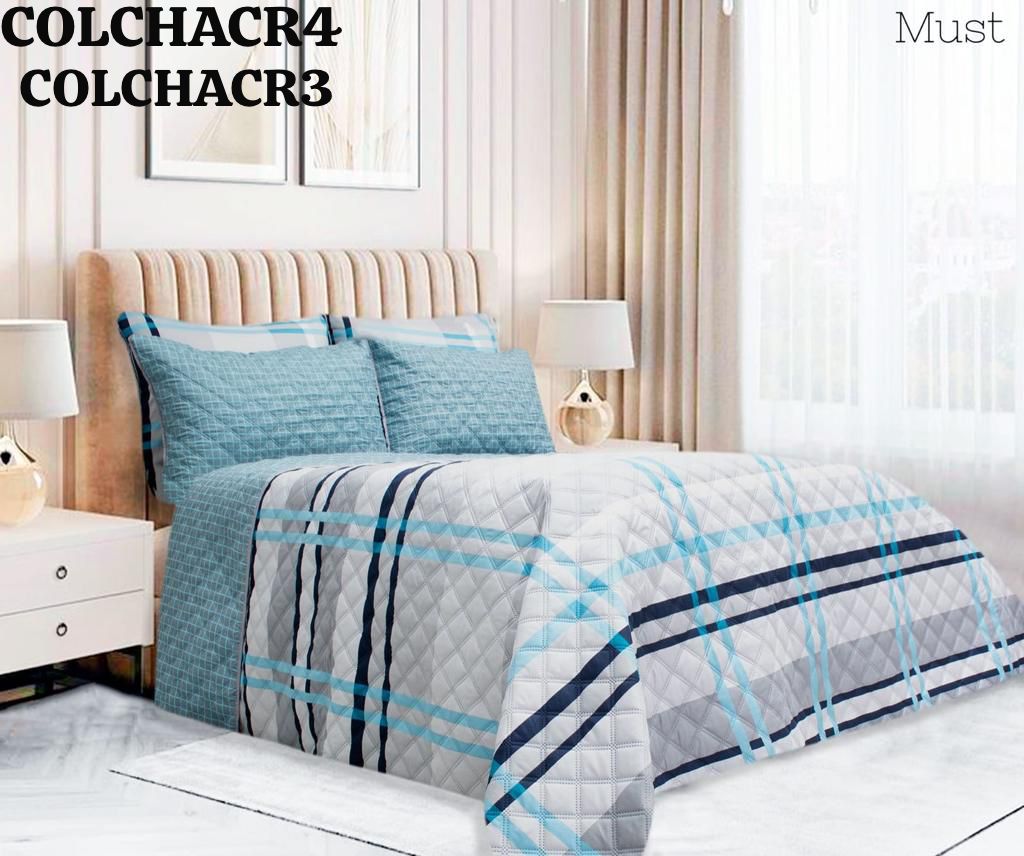 COLCHA RAGAZA ESTAMPADA KING REVERSIBLE