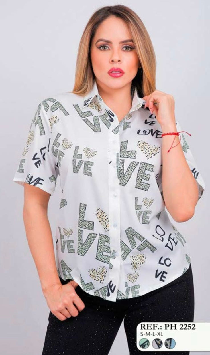 BLUSA LOVE COUTURE TIPO CAMISA