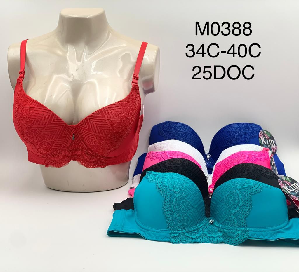 Brasier Kim Wear/B Encaje 3 Ganchos
