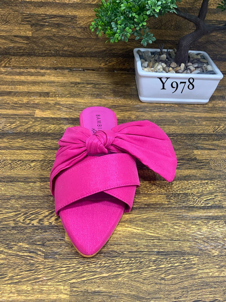 SANDALIA BAMBINA SATIN FUCSHIA