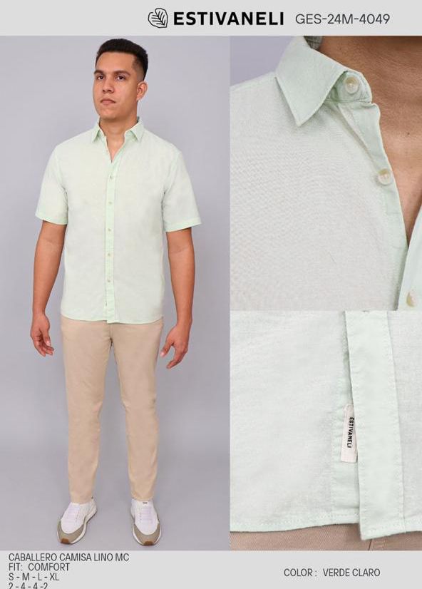 CAMISA M/C ESTIVANELI S-XL