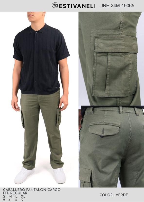 PANTALON CARGO ESTIVANELI S-XL