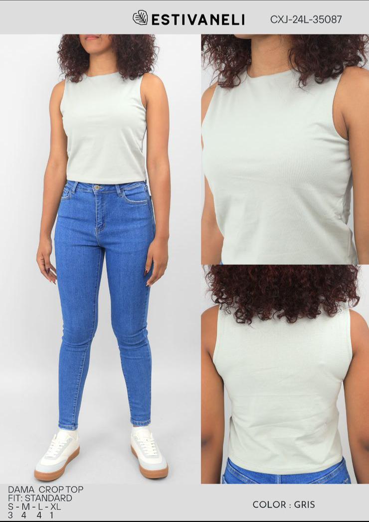 CROP TOP P/D ESTIVANELI S-XL