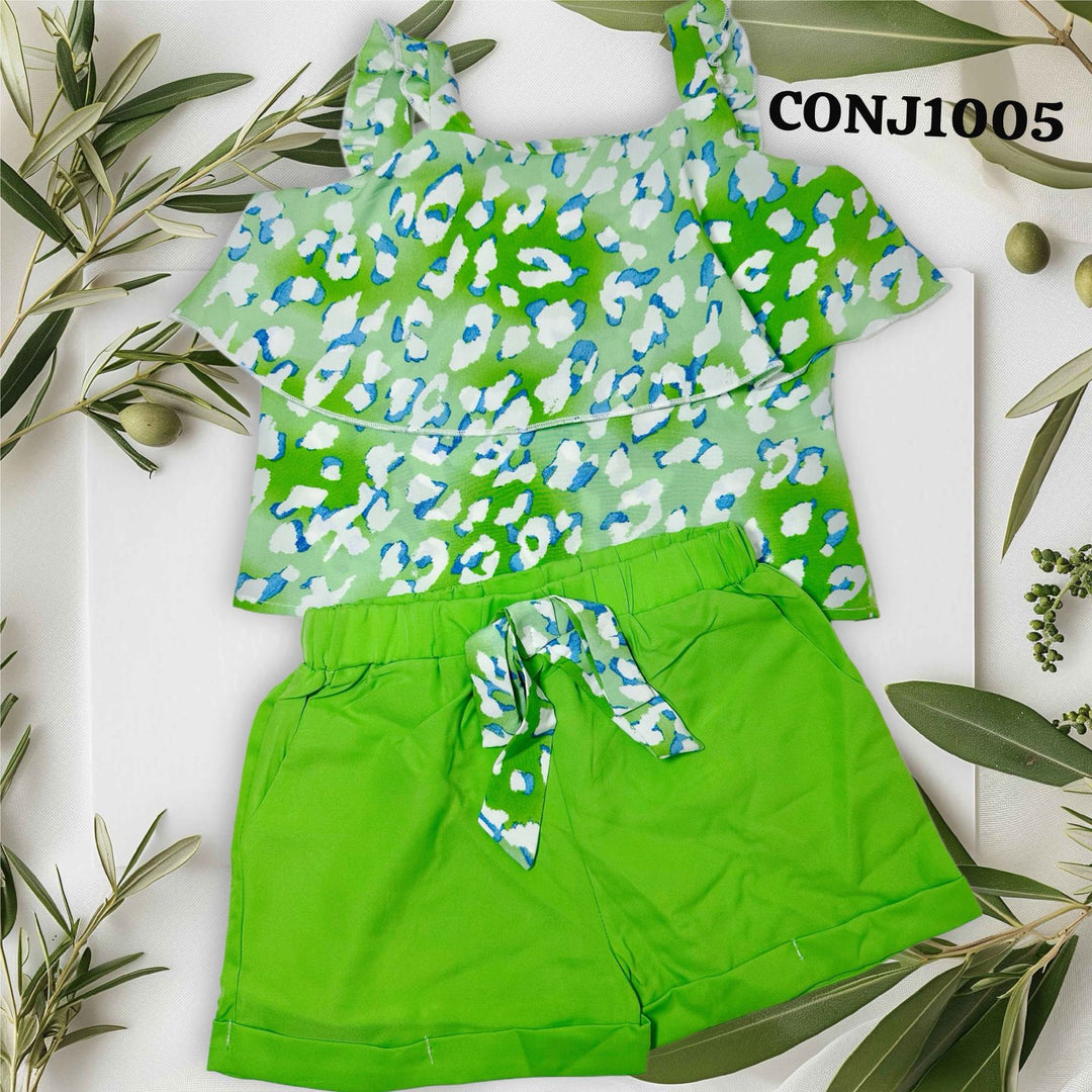 CONJUNTO SASHA SHORT BLUSA FLORES