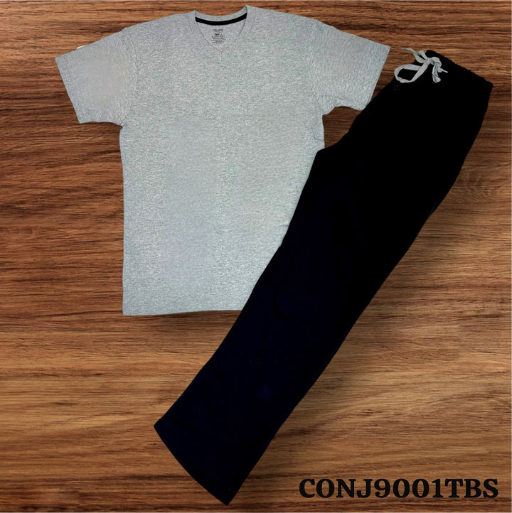 MENS 2/  1 SET KNIT  SHOR / TSHIRT  PRINT PANT