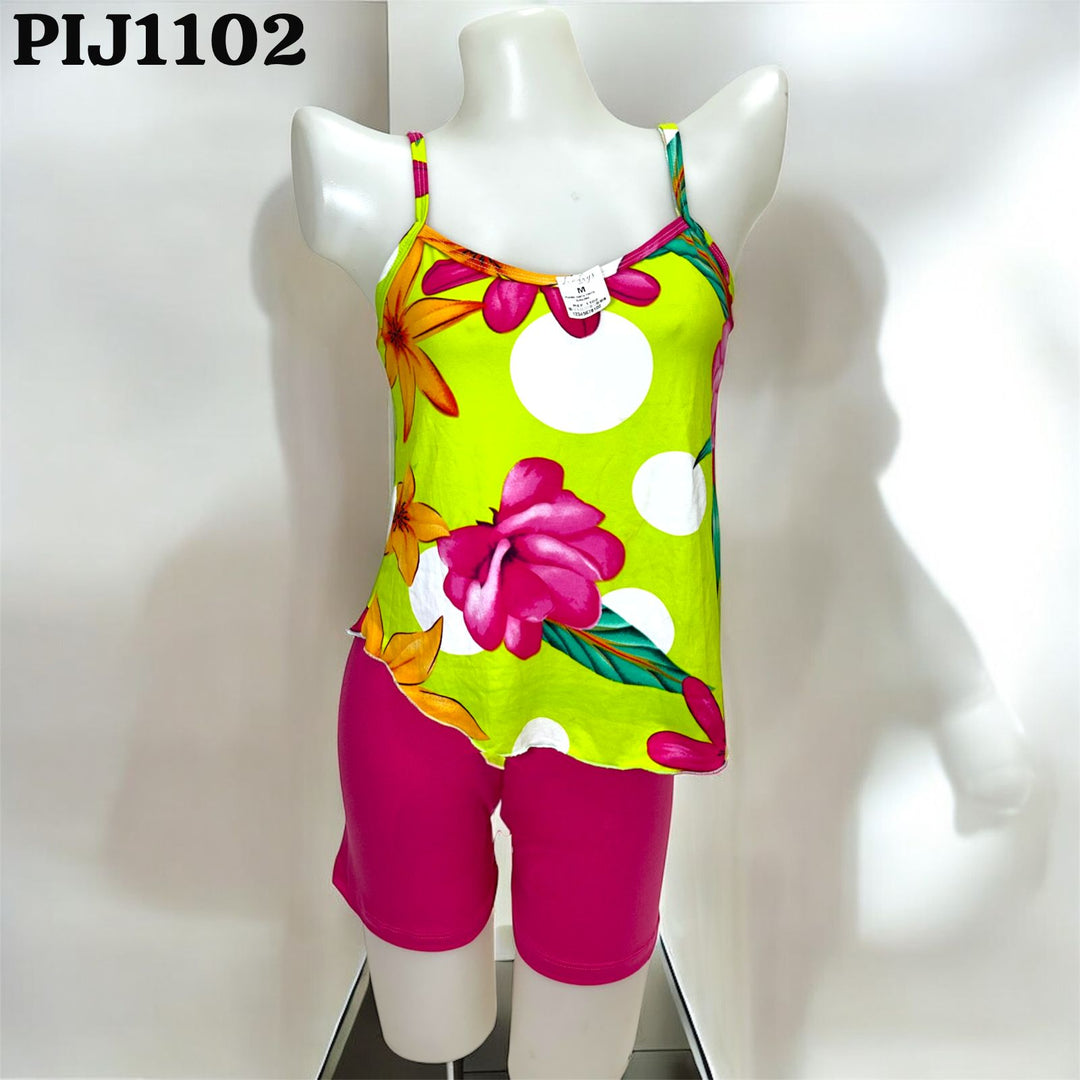 PIJAMA  LONDRYS  CORTA  TIRITO DURAZNO-RIB S-L