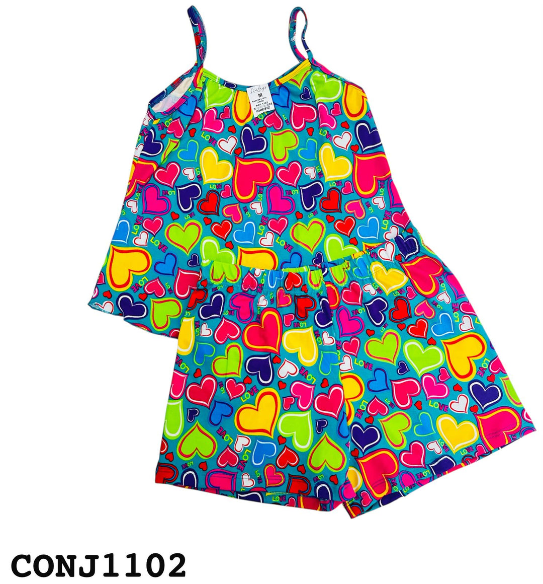 PIJAMA LONDRYS CORTA TIRITO  DURAZNO- RIB S-L