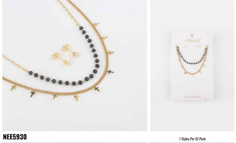 SET COLLAR Y ARETE MICHELLE USA