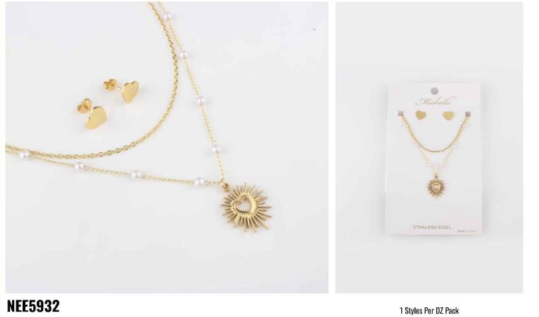 SET COLLAR Y ARETE MICHELLE USA