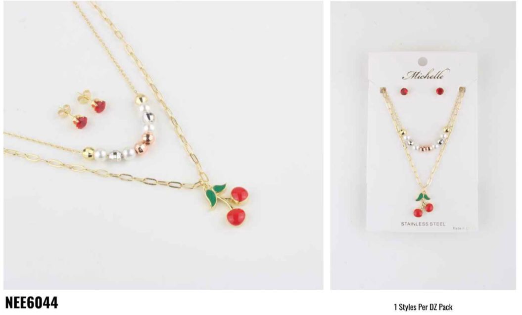 SET COLLAR Y ARETE MICHELLE USA