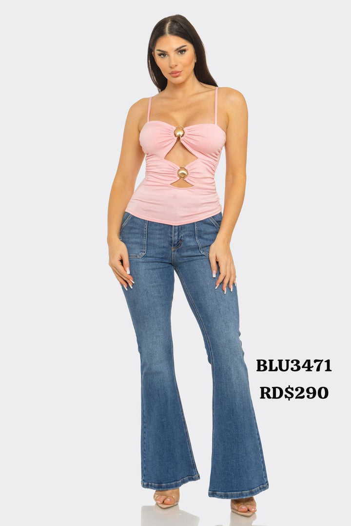 Blusa Sexy Cut Out Bombshell