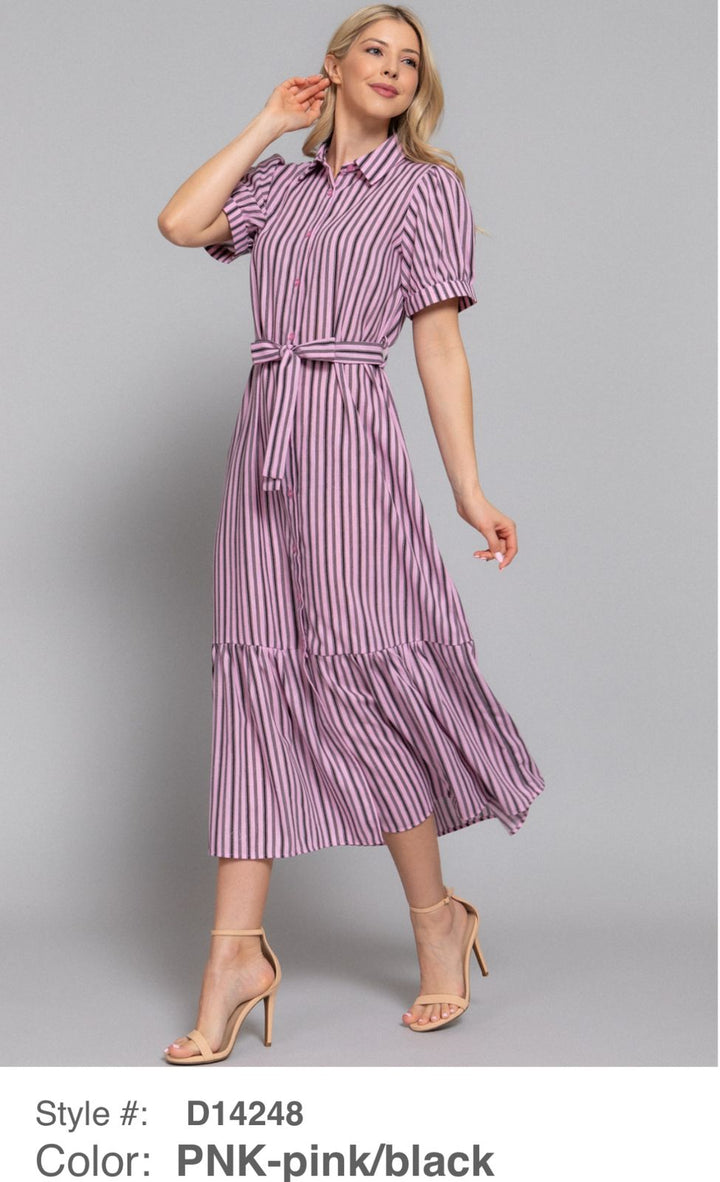 VESTIDO PARA MUJER MAXI FRESCO RAYADO Y HOLGADO