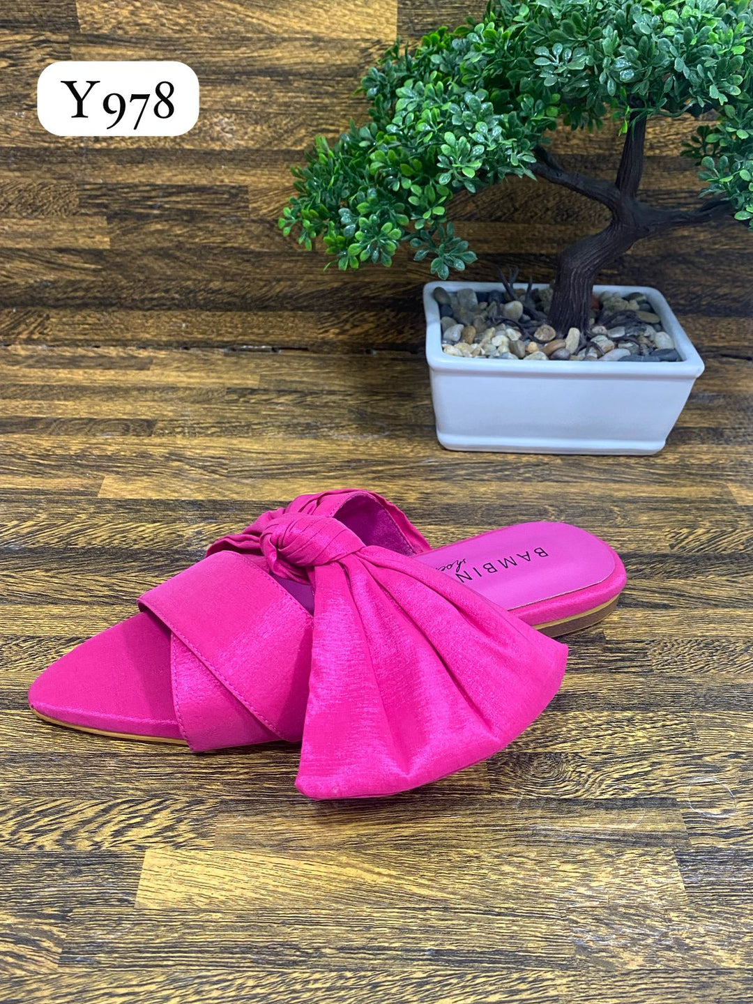 SANDALIA BAMBINA SATIN FUCSHIA