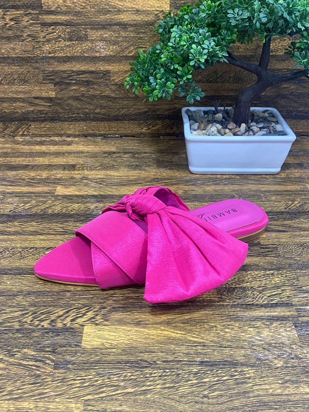 SANDALIA BAMBINA SATIN FUCSHIA