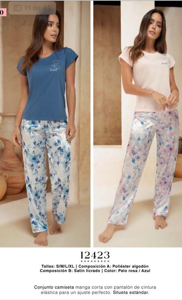 PIJAMA PROVOCAME LARGA SATIN /TSHIRT ALG.