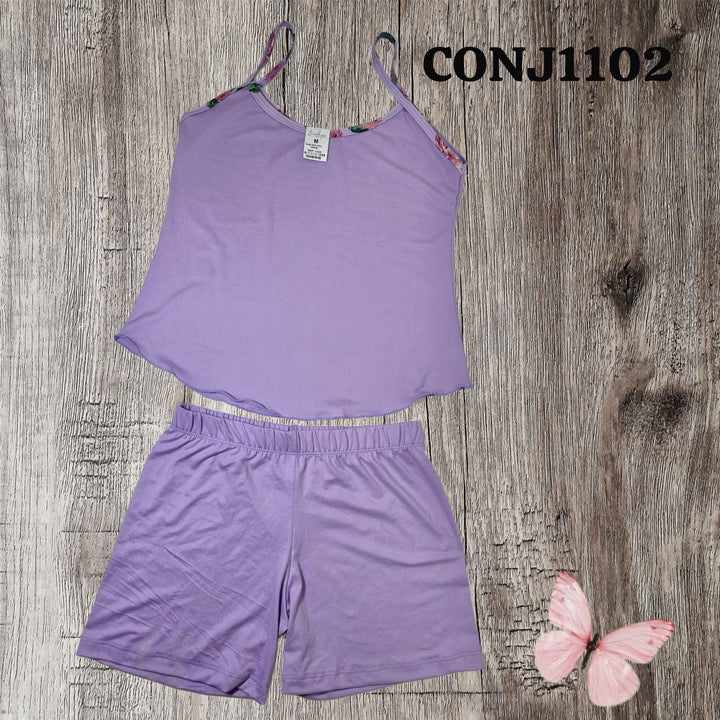 PIJAMA LONDRYS CORTA DURAZNO -RIB S-L
