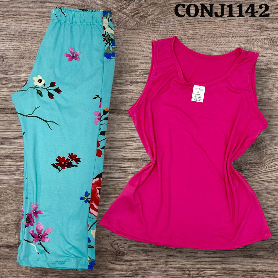 PIJAMA CAPRI  LONDRYS DURAZNO S-XL
