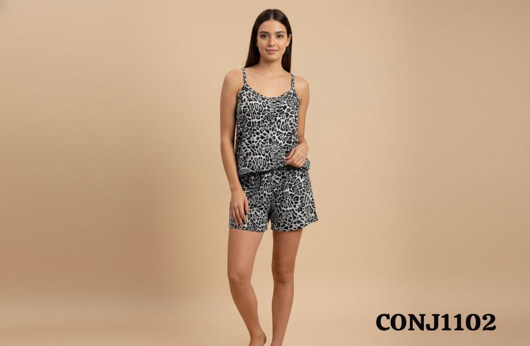 PIJAMA LONDRYS CORTA TIRITO DURAZNO -RIB S-L