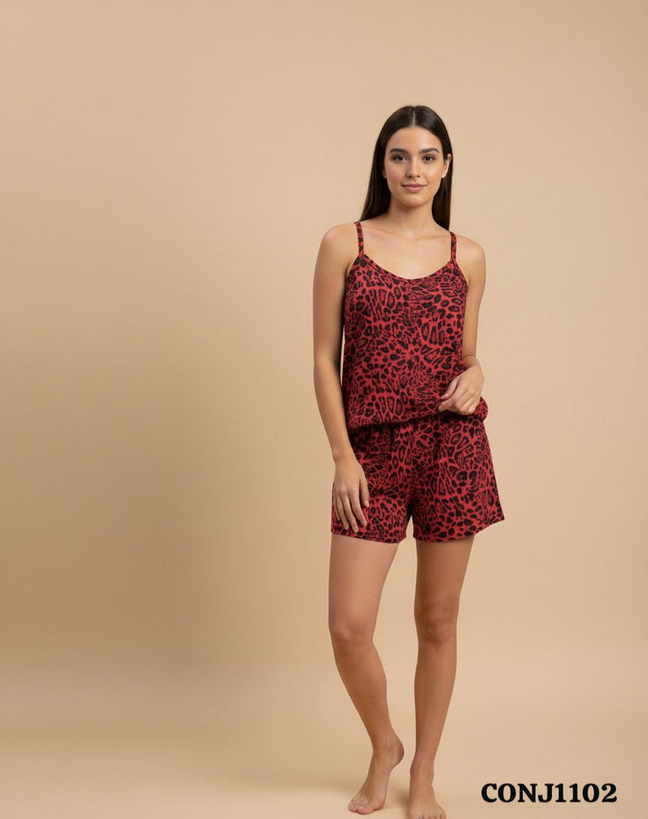 PIJAMA LONDRYS CORTA TIRITO DURAZNO -RIB S-L