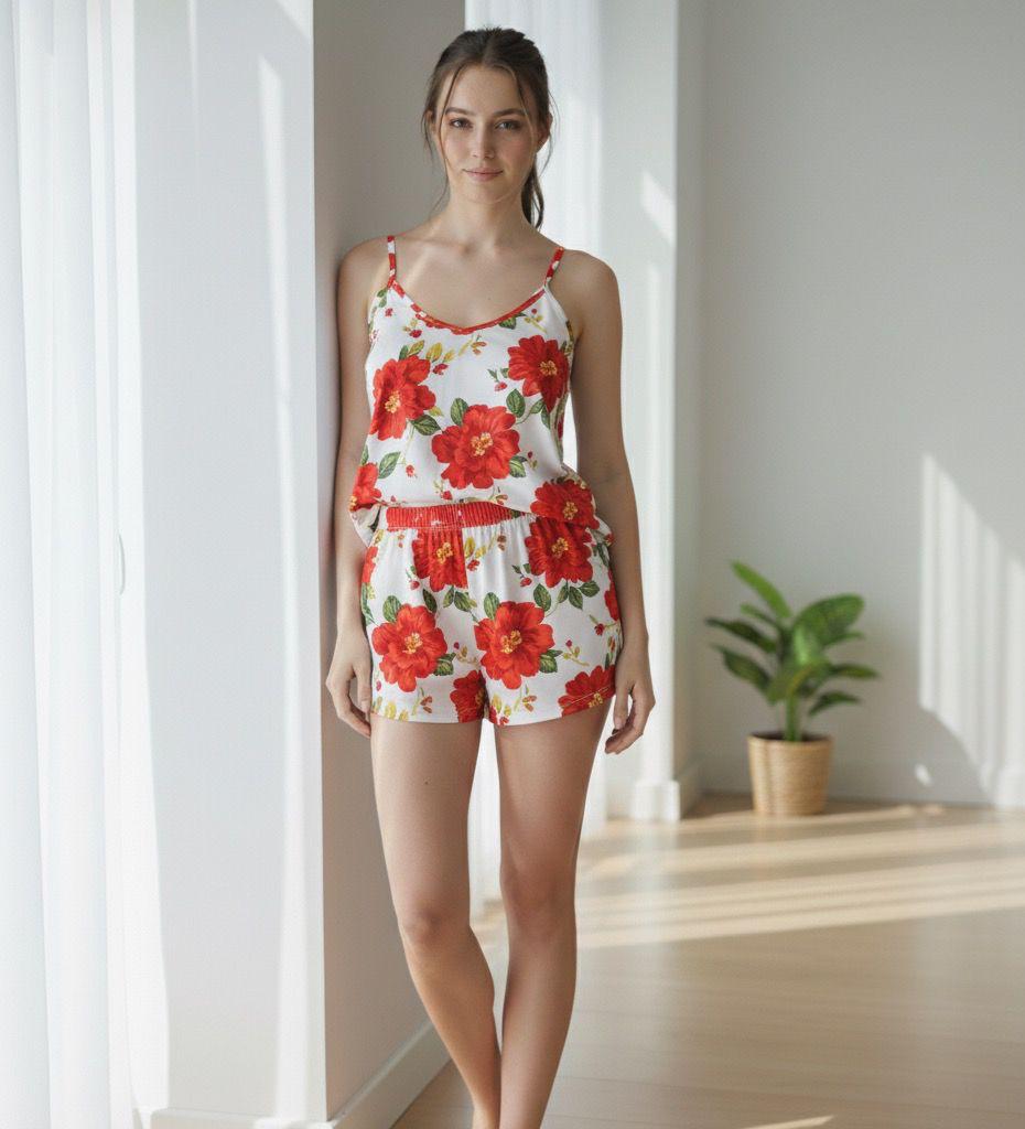 PIJAMA LONDRYS  CORTA TIRITO  DURAZNO-RIB S-L