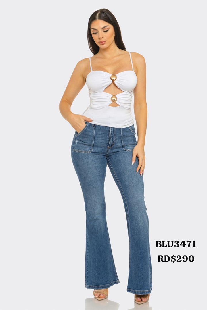 Blusa Sexy Cut Out Bombshell