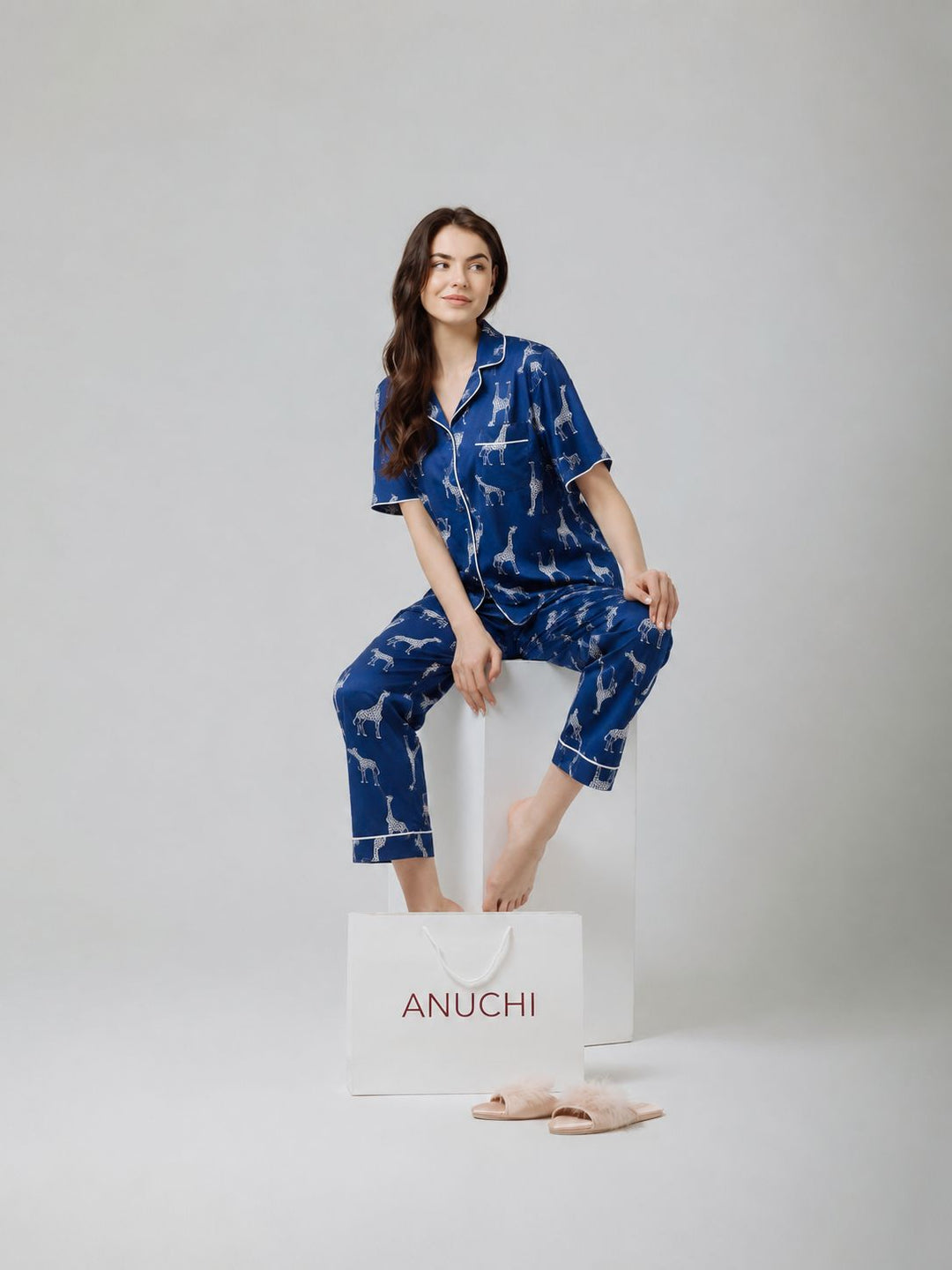 PIJAMA JUBILE LARGA CUELLO/BOTONES PRINT