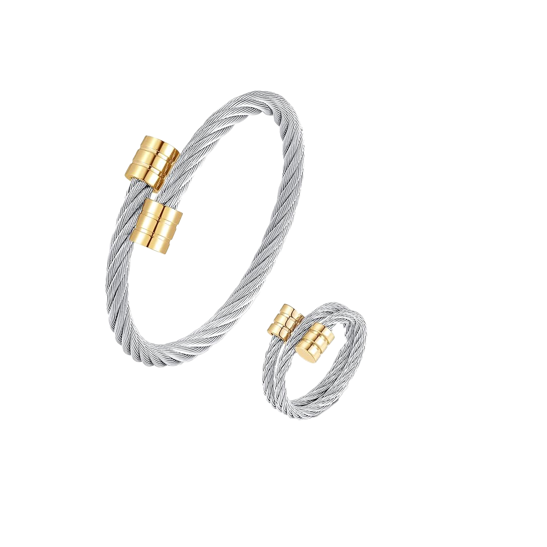 Set pulsa y anillo con monedas usqa